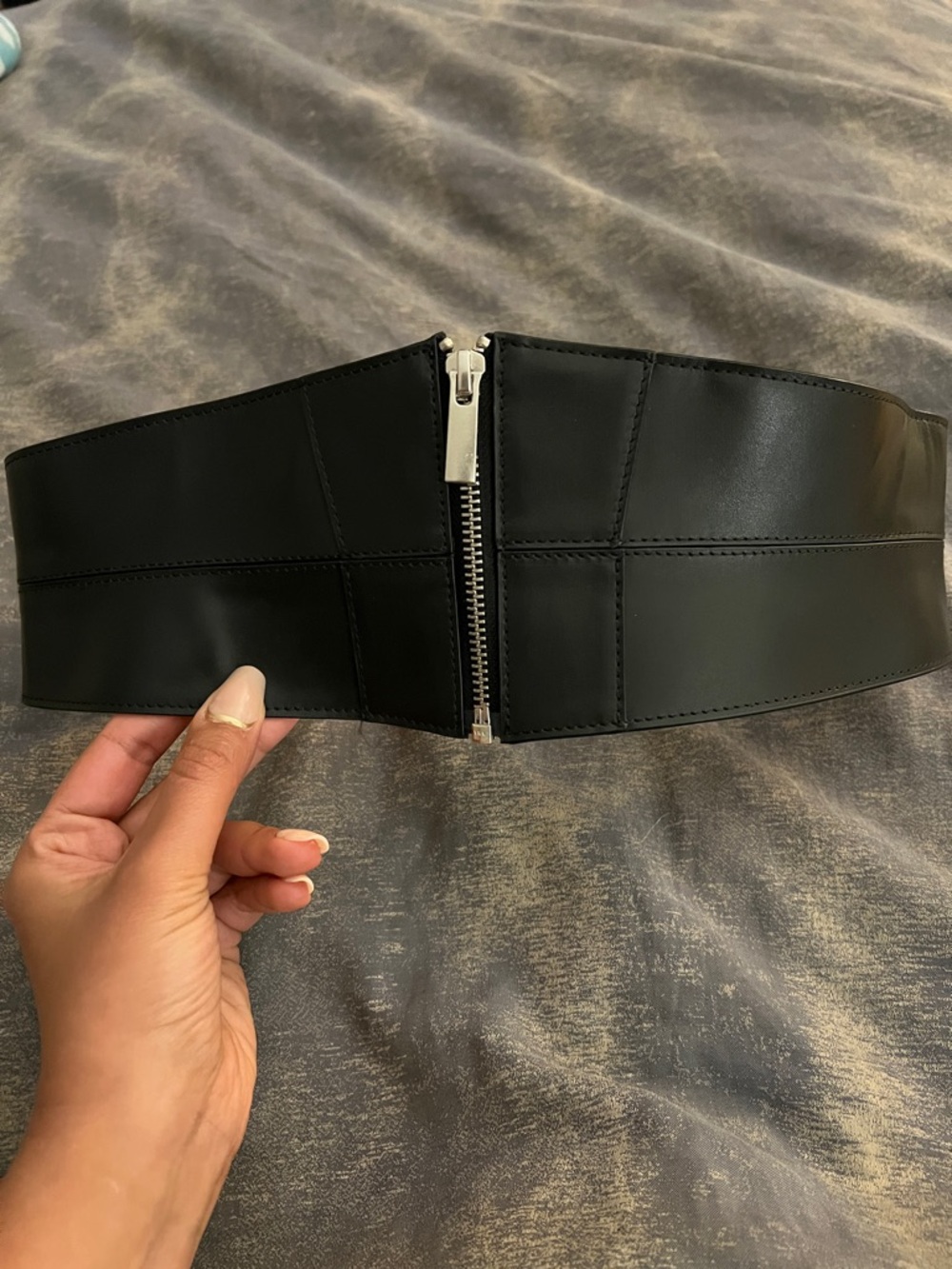 Marcella Black Leather corset Belt